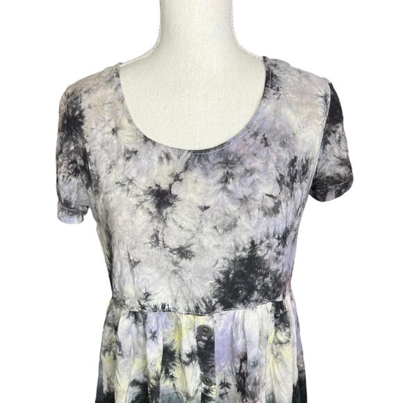 Evil twin Tie dye shirt dress boho chic 90s whimsigoth grunge festival mini - Picture 4 of 9